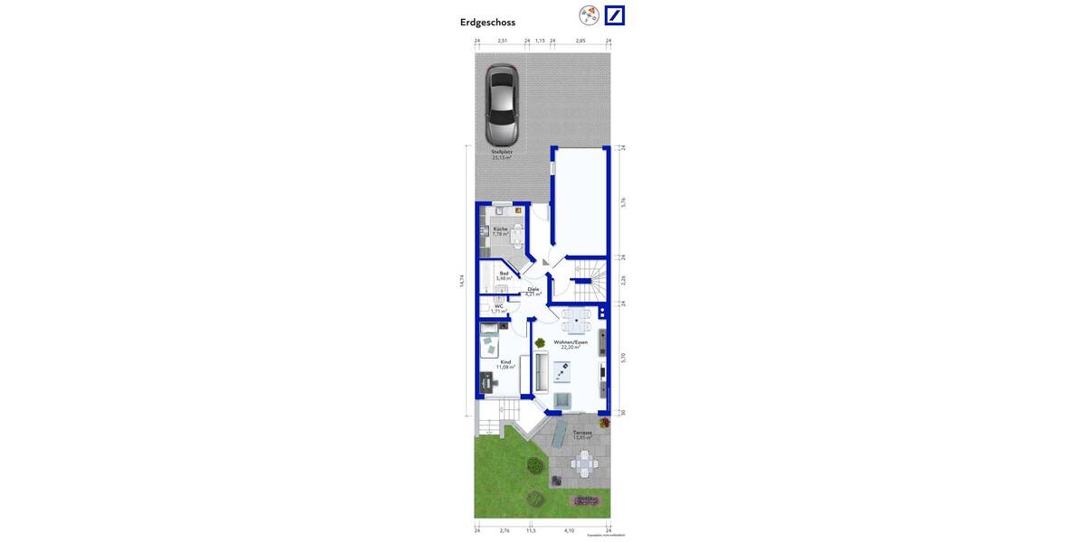 Etagenwohnung Tübingen Lustnau - 4 Zimmer, 85 m&sup2;, 400.000&euro; | Angebot:25685957