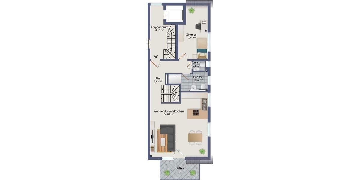 Etagenwohnung Rottenburg Ergenzingen - 4 Zimmer, 103 m&sup2;, 486.000&euro; | Angebot:25720679