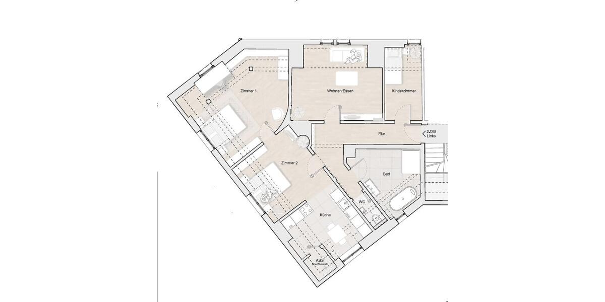 Etagenwohnung Esslingen am Neckar - 4 Zimmer, 97 m&sup2;, 1.490&euro; | Angebot:24943148