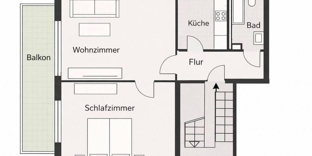 Etagenwohnung Beuren - 2 Zimmer, 41 m&sup2;, 120.000&euro; | Angebot:26016311
