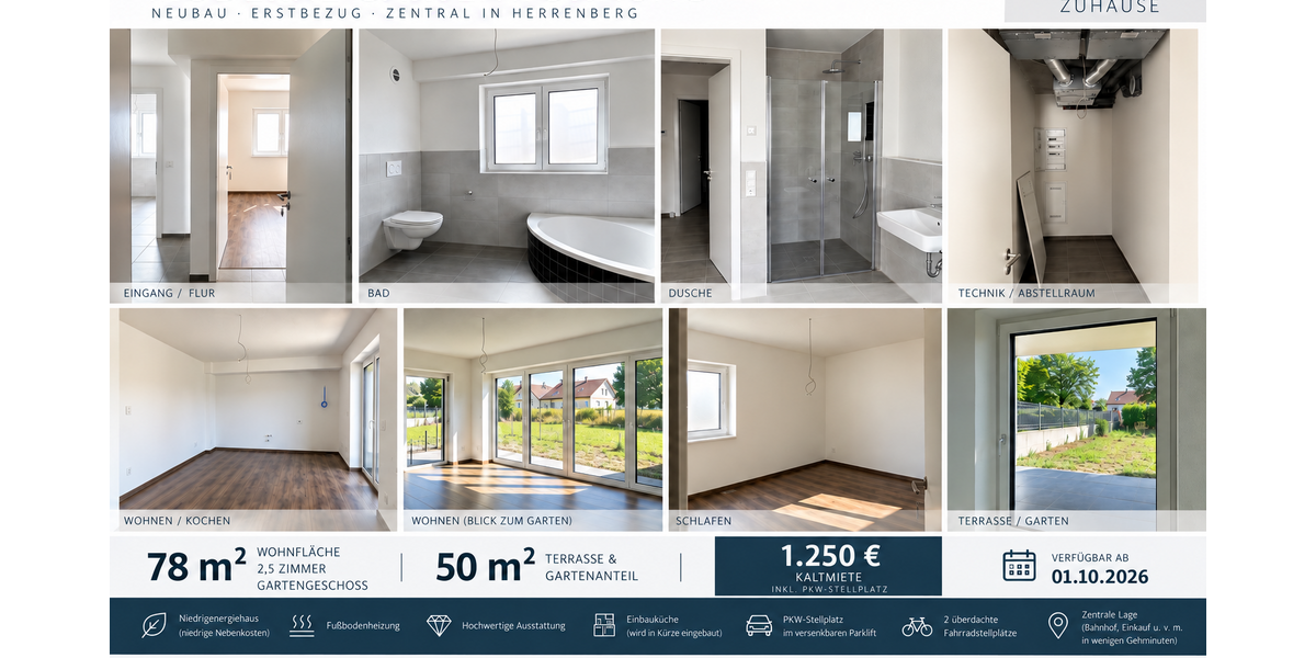 Etagenwohnung Herrenberg - 3.5 Zimmer, 90 m&sup2;, 1.400&euro; | Angebot:27701532