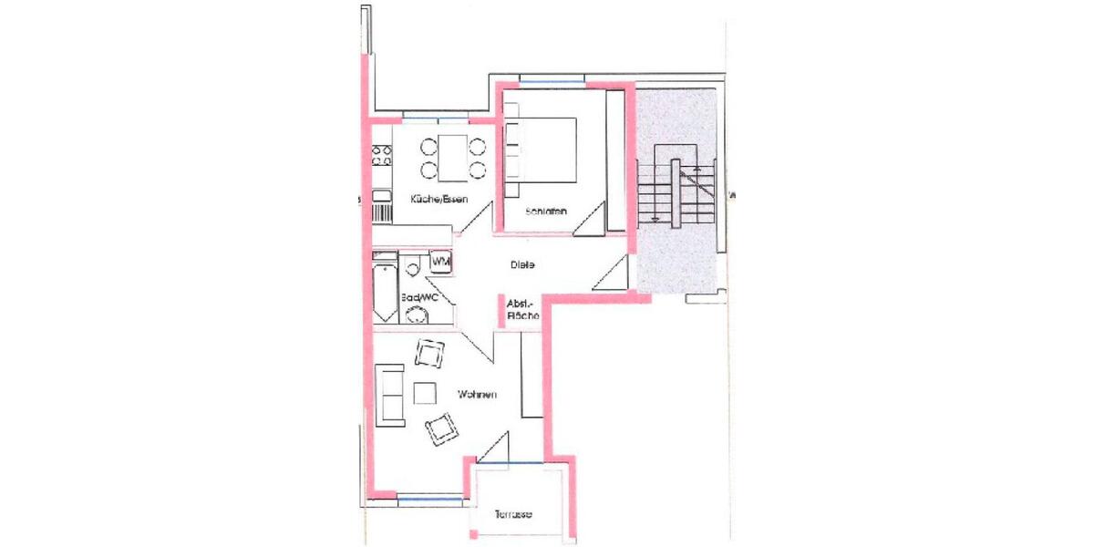 Terrassenwohnung Tübingen Derendingen - 2 Zimmer, 59 m&sup2;, 230.000&euro; | Angebot:27243200