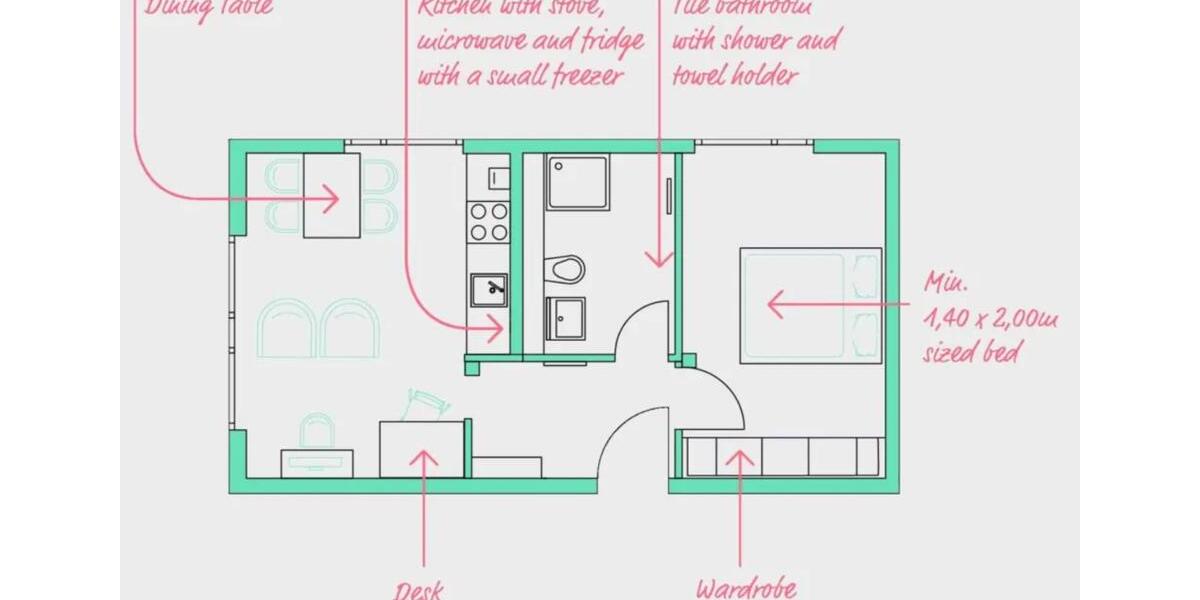 Terrassenwohnung Tübingen Derendingen - 2 Zimmer, 41 m&sup2;, 1.145&euro; | Angebot:26222380