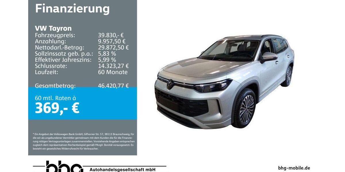 VW Tayron 4.216 km 39.830 &euro; Reutlingen 72770