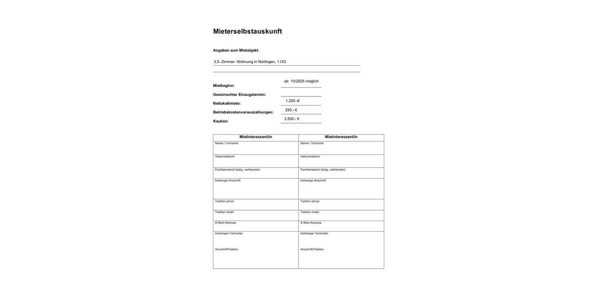 Etagenwohnung Nürtingen - 3.5 Zimmer, 98 m&sup2;, 1.250&euro; | Angebot:27595898