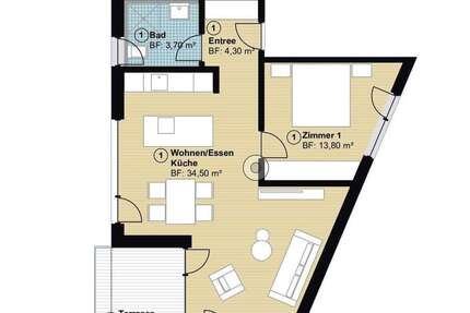Wohnung Hildrizhausen - 2.5 Zimmer, 60 m&sup2;, 363.000&euro; | Angebot:25193802