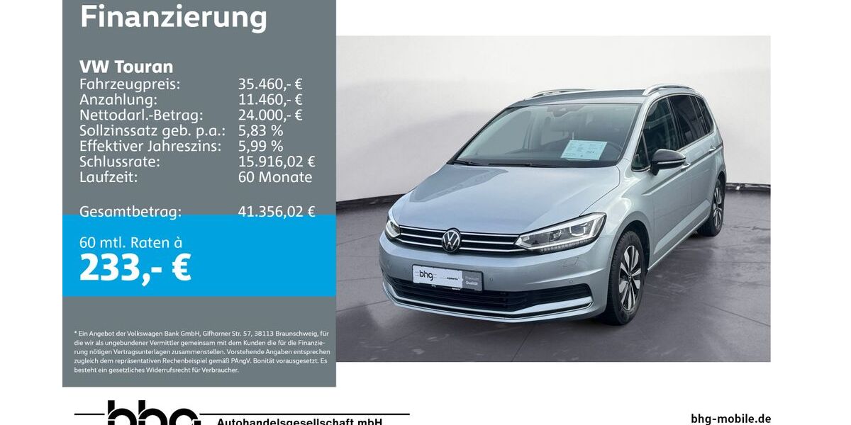 VW Touran 25.614 km 34.920 &euro; Mössingen 72116