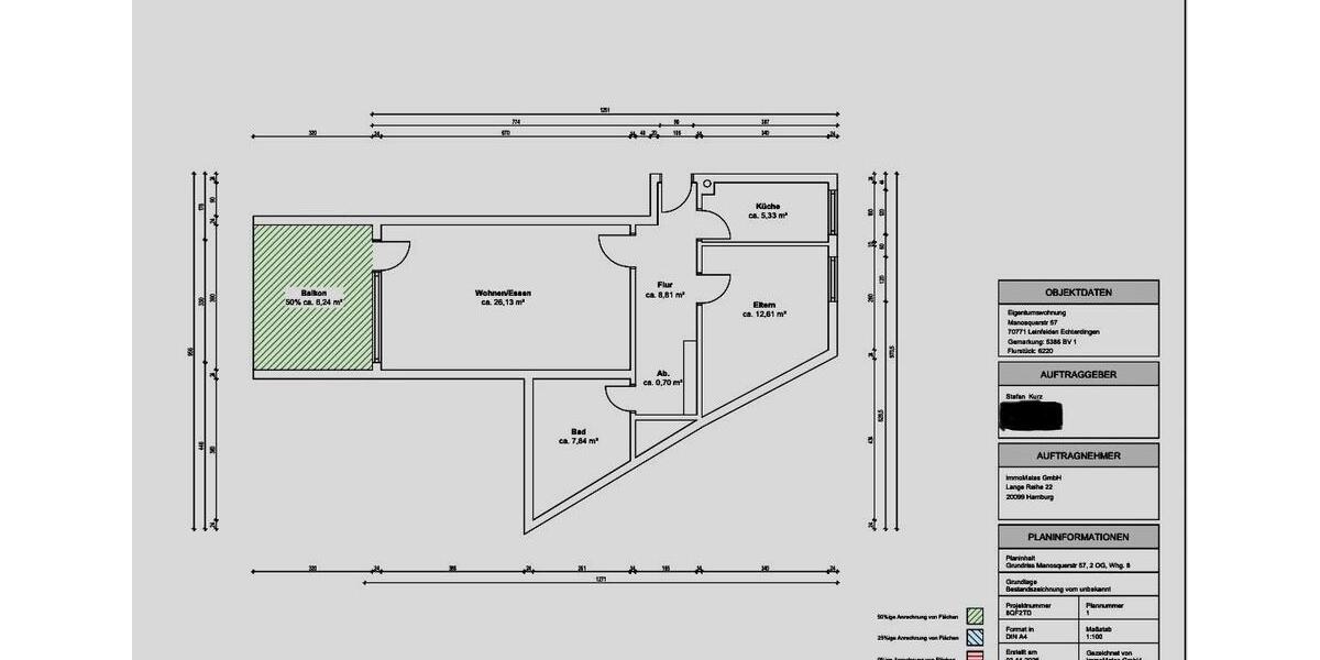 Etagenwohnung Leinfelden-Echterdingen Echterdingen - 2 Zimmer, 68 m&sup2;, 269.000&euro; | Angebot:25516778