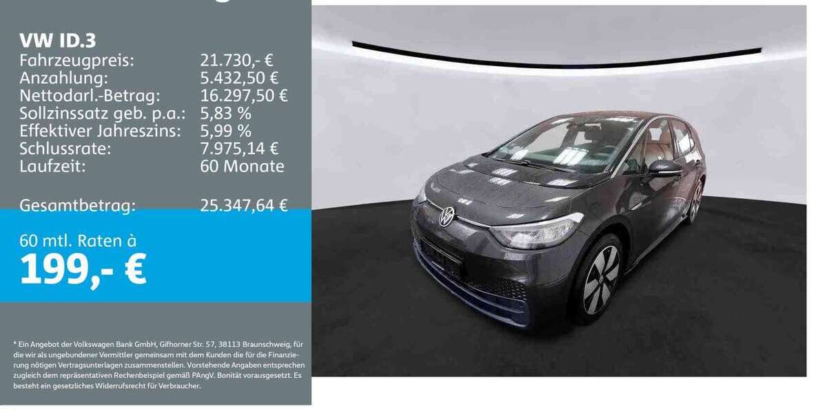 VW ID.3 27.883 km 21.730 &euro; Mössingen 72116