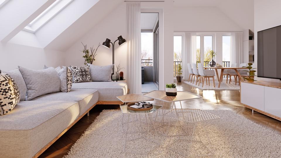 Dachgeschoßwohnung Ostfildern - 3.5 Zimmer, 107 m&sup2;, 1.990&euro; | Angebot:24748873