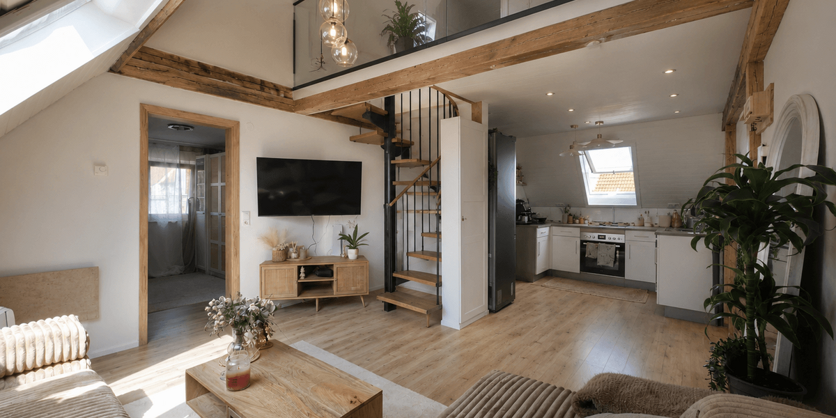3 Zi. Dachgeschosswohnung mit zusätzlich ca. 30m² Bühnengrundfl. Galerie- od. Maisonette-Potenzial - Dachgeschoßwohnung Weilheim an der Teck | Angebot:27532418