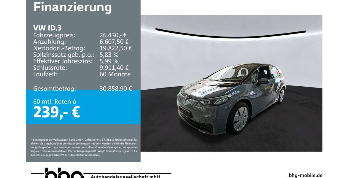 VW ID.3 11.903 km 26.430 &euro; Reutlingen 72770