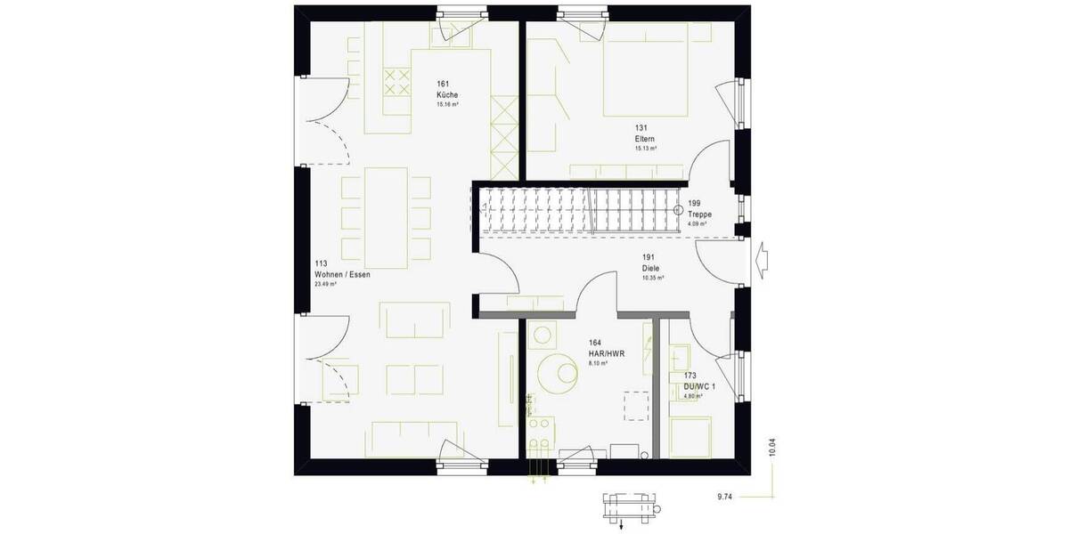 Einfamilienhaus Tübingen Unterjesingen - 5 Zimmer, 159 m&sup2;, 627.189&euro; | Angebot:26686137