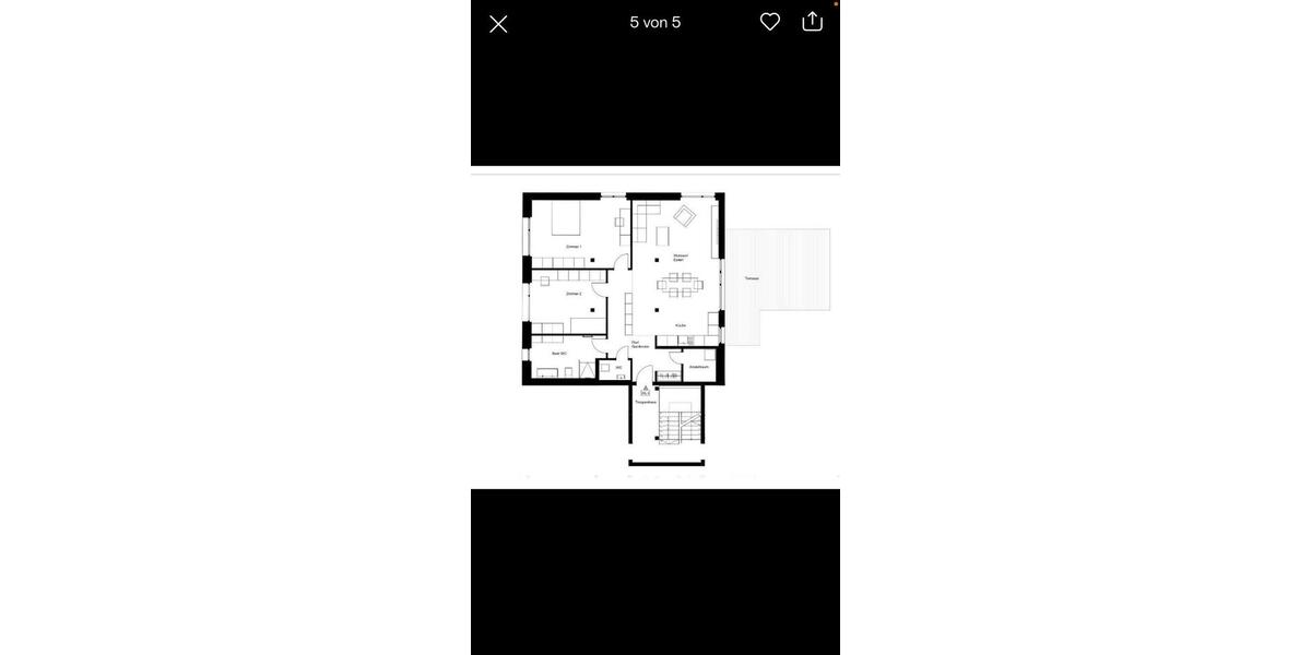 Etagenwohnung Tübingen Derendingen - 3.5 Zimmer, 124 m&sup2;, 2.000&euro; | Angebot:25852579
