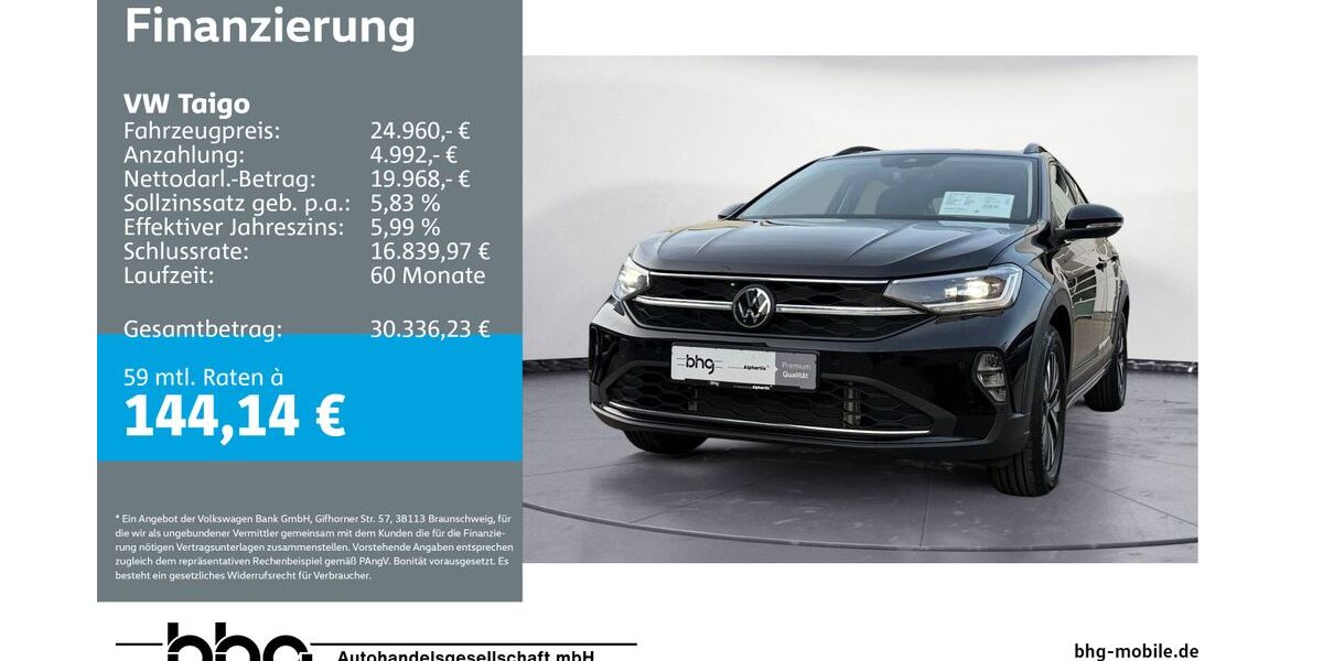 VW Taigo 6.575 km 24.960 &euro; Metzingen 72555