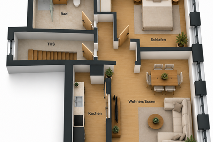 Wohnung Bad Urach - 2 Zimmer, 55 m&sup2;, 630&euro; | Angebot:27703430