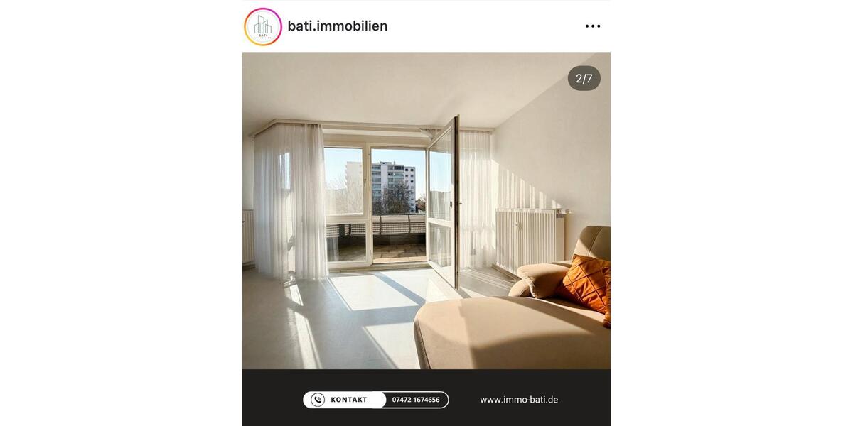 Etagenwohnung Rottenburg am Neckar - 3 Zimmer, 78 m&sup2;, 314.000&euro; | Angebot:26088057