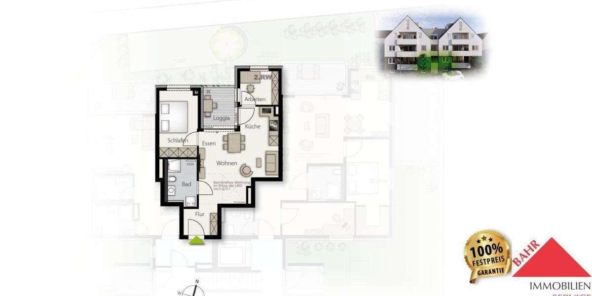 Etagenwohnung Weil im Schönbuch - 3 Zimmer, 50 m&sup2;, 299.000&euro; | Angebot:26094878