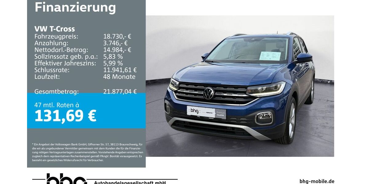 VW T-Cross 64.083 km 18.730 &euro; Metzingen 72555