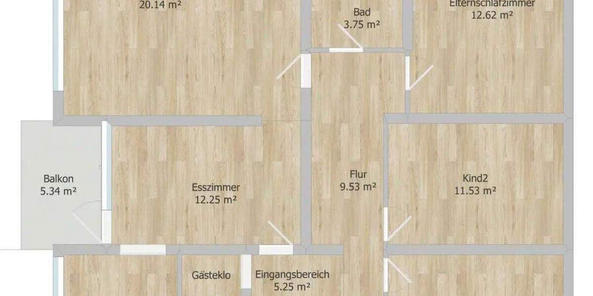 Etagenwohnung Herrenberg - 4 Zimmer, 96 m&sup2;, 330.000&euro; | Angebot:25712558