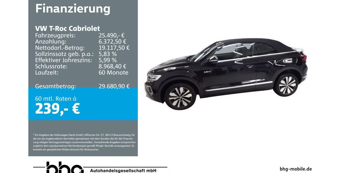 VW T-Roc 5.002 km 25.490 &euro; Mössingen 72116