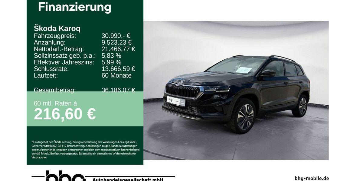 Skoda Karoq 26.691 km 30.990 &euro; Mössingen 72116