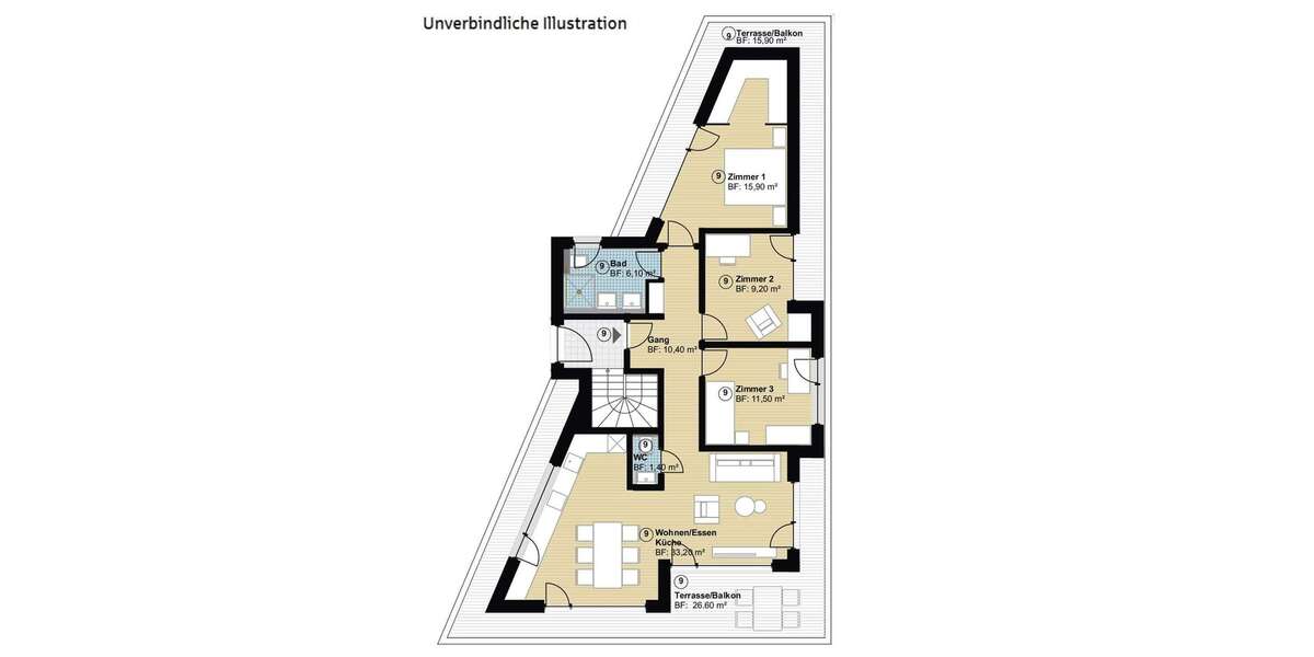 Etagenwohnung Hildrizhausen - 4.5 Zimmer, 110 m&sup2;, 688.000&euro; | Angebot:25193809