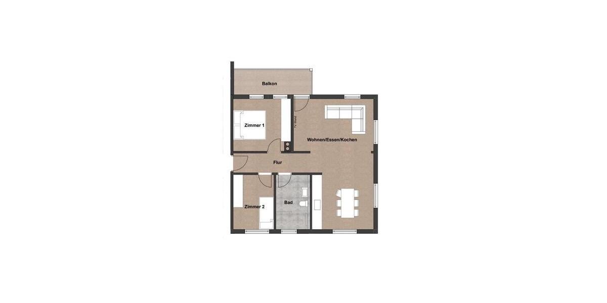 Etagenwohnung Bodelshausen - 3 Zimmer, 75 m&sup2;, 970&euro; | Angebot:26022403