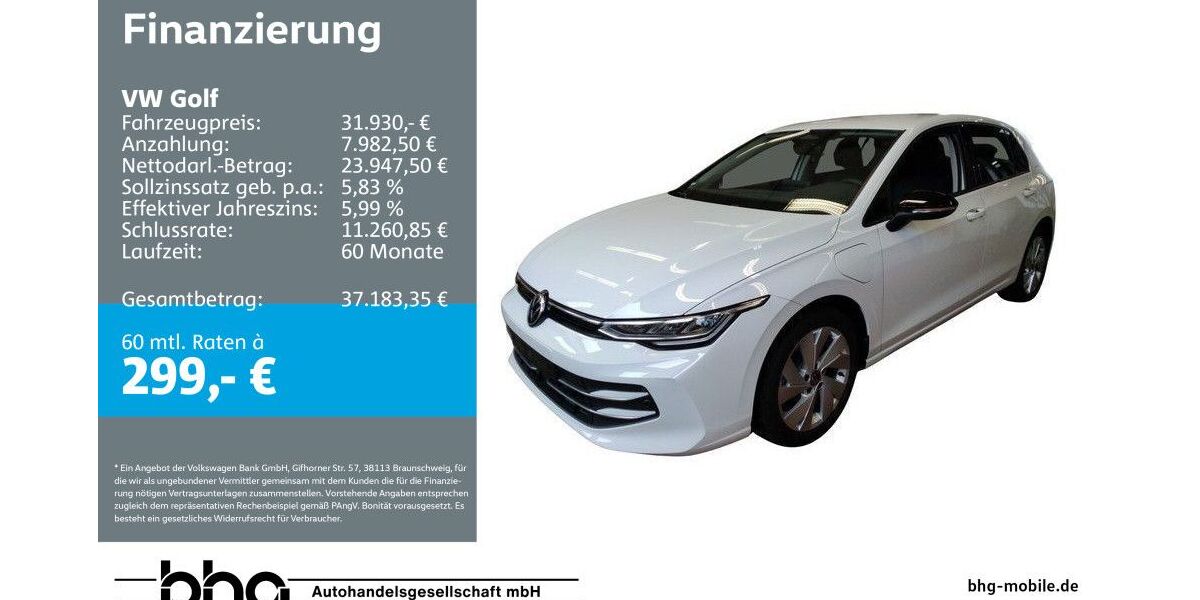 VW Golf 11.601 km 31.930 &euro; Mössingen 72116