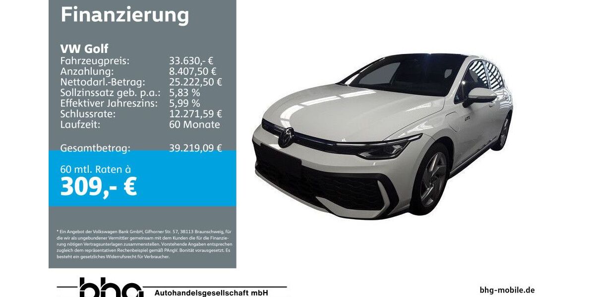 VW Golf 13.547 km 33.630 &euro; Mössingen 72116