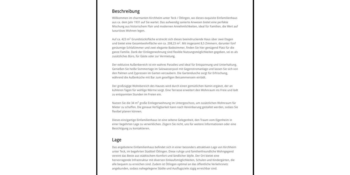 Einfamilienhaus Kirchheim unter Teck - 8.5 Zimmer, 220 m&sup2;, 799.000&euro; | Angebot:25409205