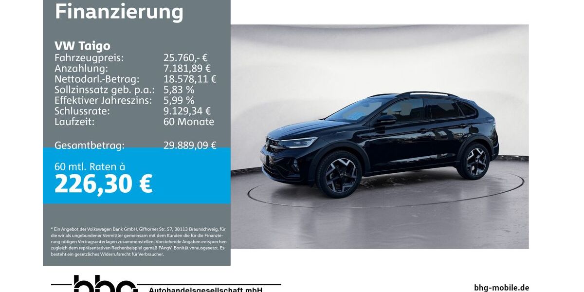 VW Taigo 17.676 km 25.760 &euro; Mössingen 72116