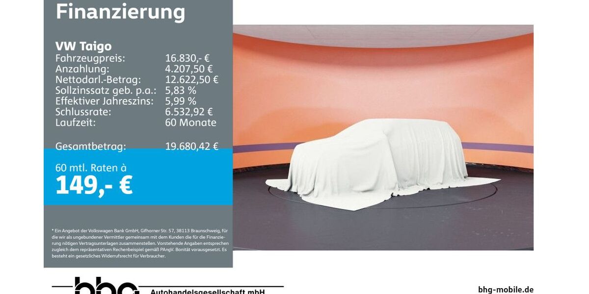 VW Taigo 77.151 km 16.830 &euro; Mössingen 72116