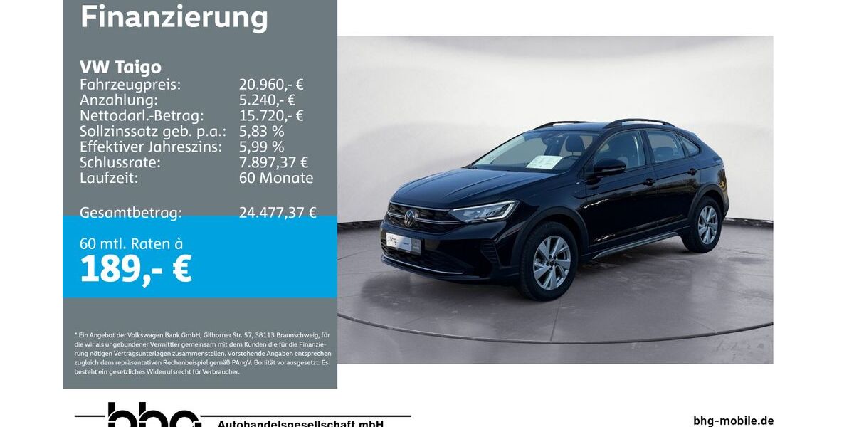VW Taigo 8.594 km 20.960 &euro; Mössingen 72116