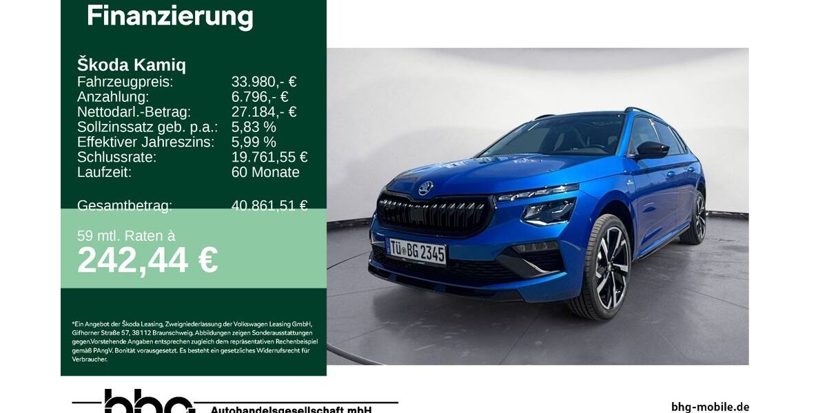 Skoda Kamiq 2.216 km 33.980 &euro; Tübingen 72072