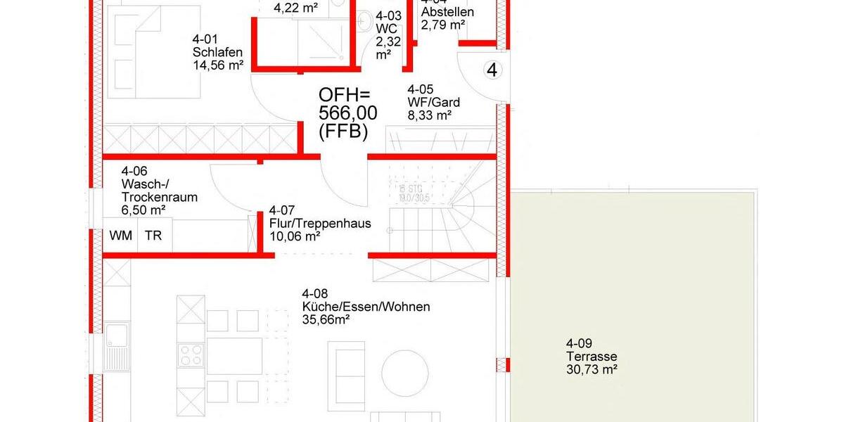 Etagenwohnung Bisingen - 5 Zimmer, 160 m&sup2;, 495.000&euro; | Angebot:27607165