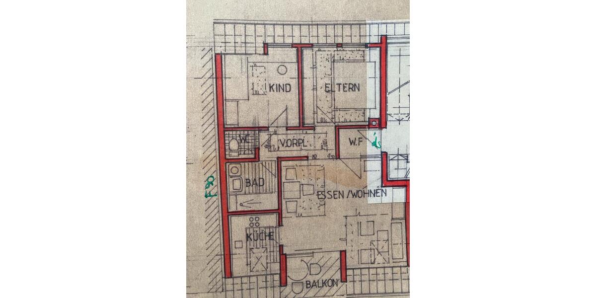 Etagenwohnung Grabenstetten - 3 Zimmer, 80 m&sup2;, 850&euro; | Angebot:24977512