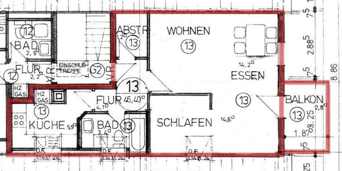 Etagenwohnung Plochingen - 1 Zimmer, 46 m&sup2;, 169.000&euro; | Angebot:25751265