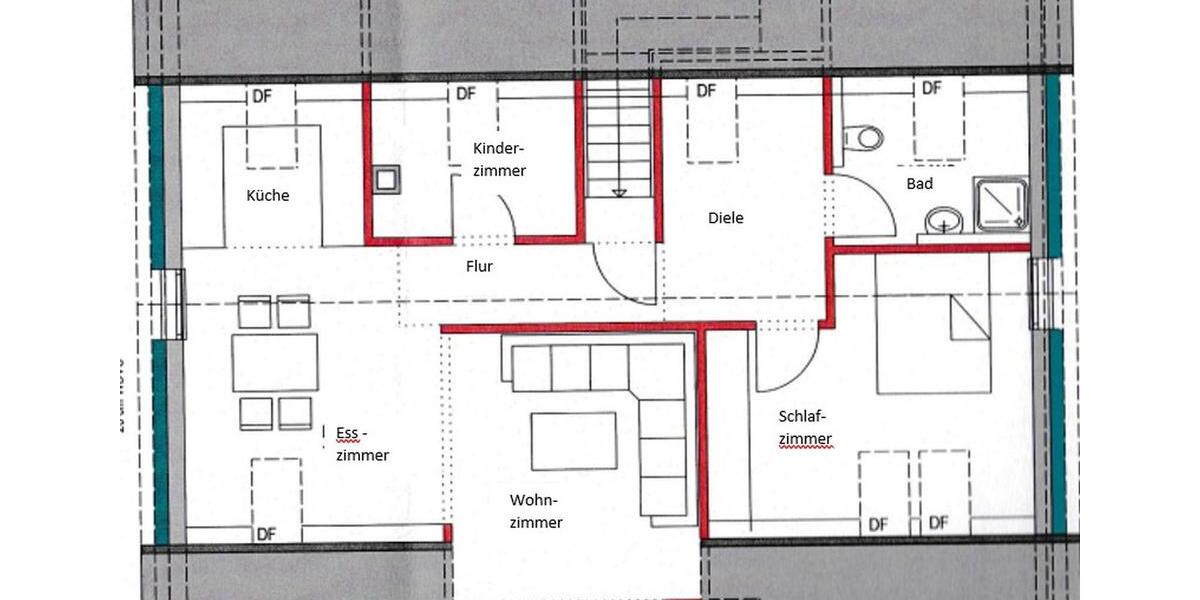 Etagenwohnung Frickenhausen - 3.5 Zimmer, 90 m&sup2;, 1.155&euro; | Angebot:24774631