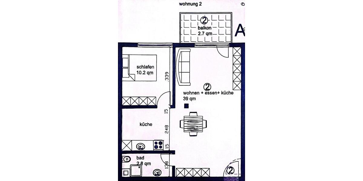 Erdgeschoßwohnung Lenningen - 2 Zimmer, 54 m&sup2;, 179.000&euro; | Angebot:25647656