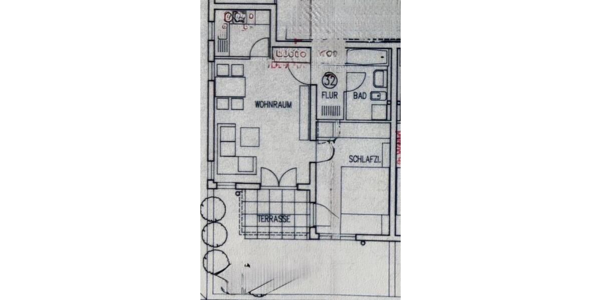Terrassenwohnung Altbach - 2 Zimmer, 50 m&sup2;, 219.000&euro; | Angebot:25635416