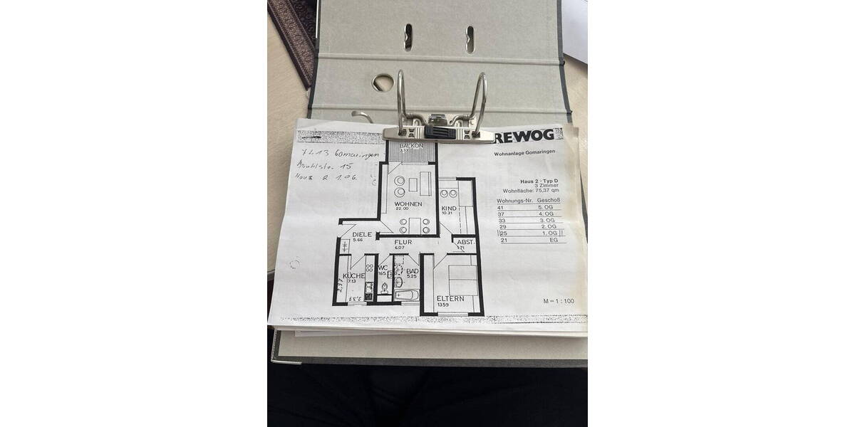 Etagenwohnung Gomaringen - 3 Zimmer, 75 m&sup2;, 279.000&euro; | Angebot:25780509