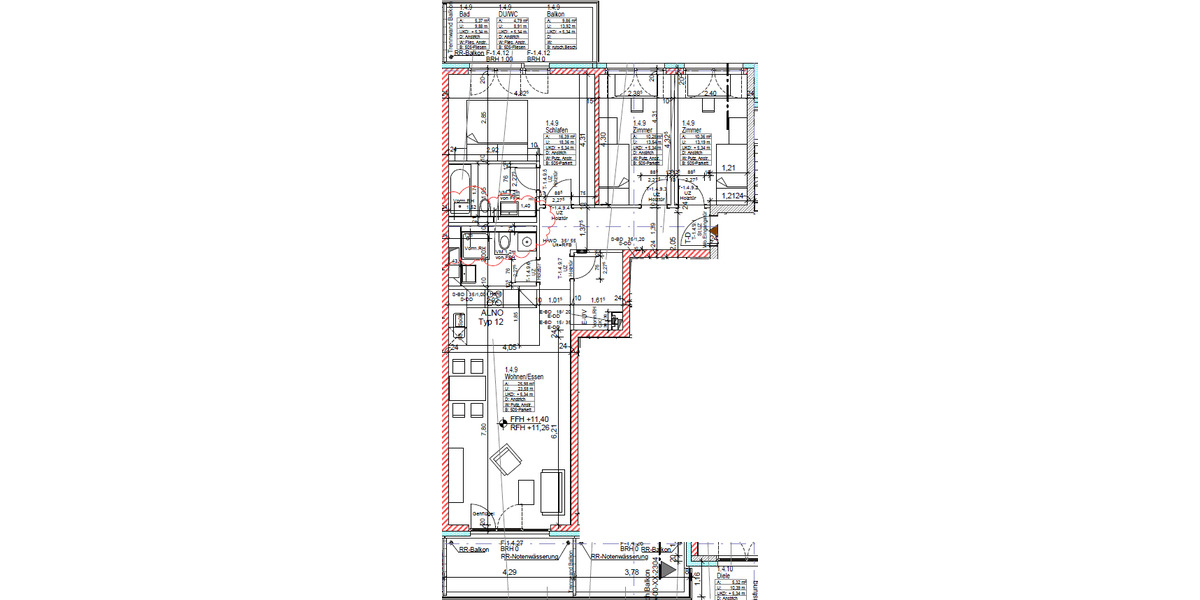 Etagenwohnung Herrenberg - 4 Zimmer, 100 m&sup2;, 1.465&euro; | Angebot:25650506