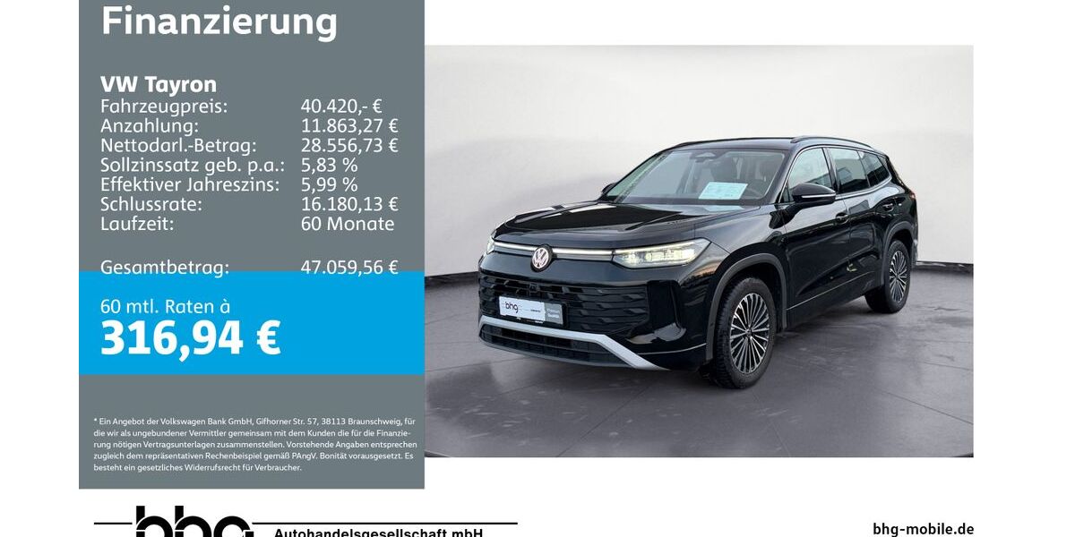 VW Tayron 25.594 km 40.420 &euro; Mössingen 72116