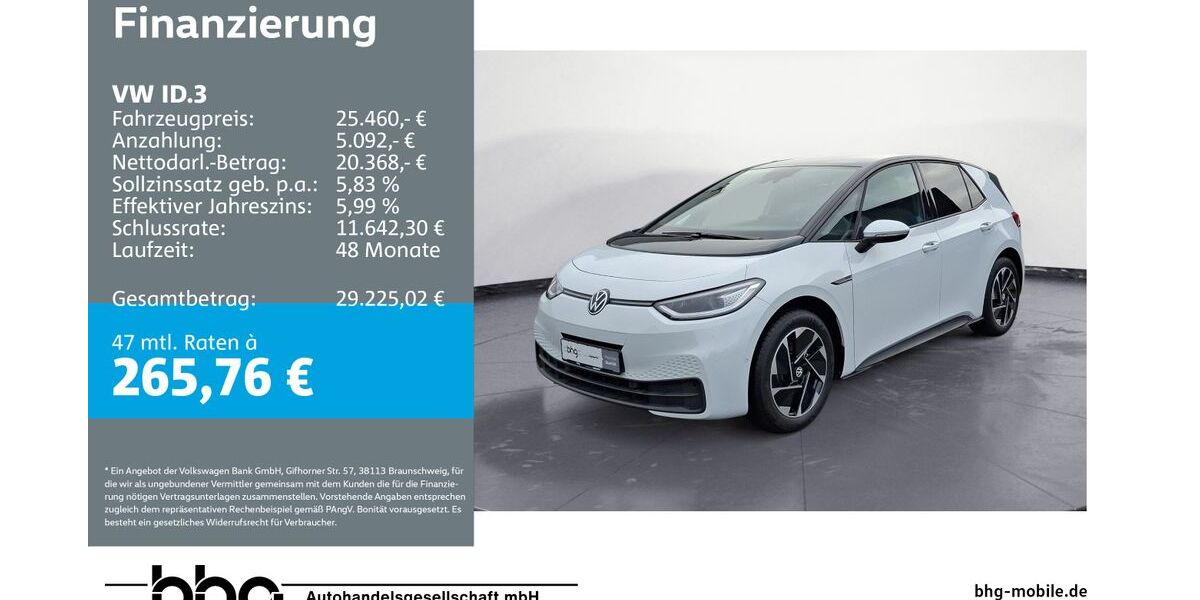 VW ID.3 11.172 km 24.990 &euro; Metzingen 72555