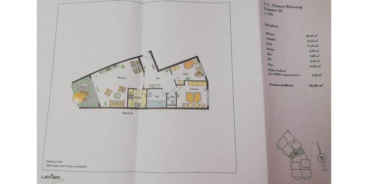 Etagenwohnung Ostfildern - 3.5 Zimmer, 87 m&sup2;, 310.000&euro; | Angebot:25220214