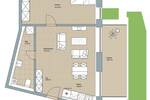Terrassenwohnung Tübingen Innenstadt - 2 Zimmer, 53 m&sup2;, 385.000&euro; | Angebot:25681223