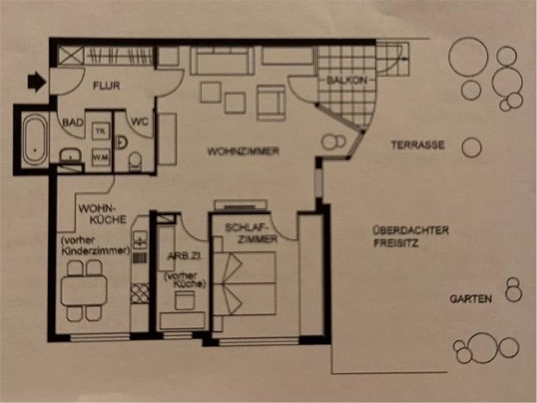 Erdgeschoßwohnung Böblingen Dagersheim - 3 Zimmer, 75 m&sup2;, 1.200&euro; | Angebot:27549974
