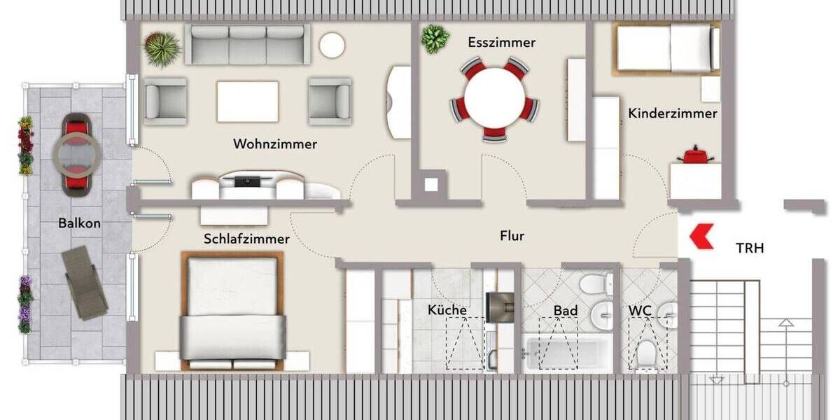 Etagenwohnung Schönaich - 4 Zimmer, 64 m&sup2;, 240.000&euro; | Angebot:25704360