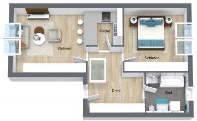 Dachgeschoßwohnung Mössingen - 2 Zimmer, 60 m&sup2;, 630&euro; | Angebot:25980603